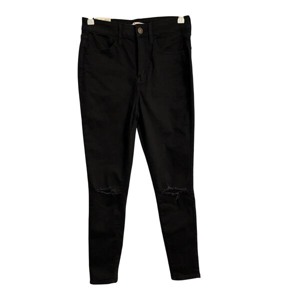SO Women's 11 Black Super High Rise Ultimate Jegging Ripped Jeans Streetwear - Picture 1 of 11